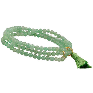 Green Aventurine Layers Bracelet Tibetan Buddhist Wristband