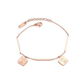 Rose Bangle Bracelet Stainless Steel Cuff Hand Jewelry Gift