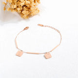 Rose Bangle Bracelet Stainless Steel Cuff Hand Jewelry Gift