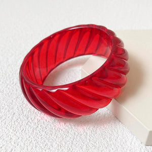 Colorful Acrylic Bangles for Women Girls Geometric Wide Bracelets