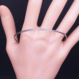 Crystal Stainless Steel Bracelet for Women - Silver Sagittarius Bangle