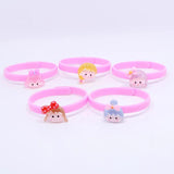 5Pcs Kids Wristband Bracelet Cartoon Animal Rabbit Dog Girl Jewelry