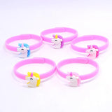 5Pcs Kids Wristband Bracelet Cartoon Animal Rabbit Dog Girl Jewelry