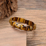 Tiger Eye Stone Bracelet Natural Stone Beads Yoga Bangle