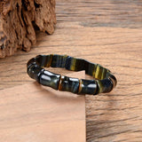 Tiger Eye Stone Bracelet Natural Stone Beads Yoga Bangle