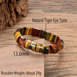 Tiger Eye Stone Bracelet Natural Stone Beads Yoga Bangle
