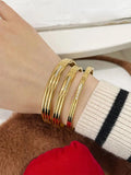 Peri'sbox 18K Plated Triple Row Bangle Bracelet with Cz