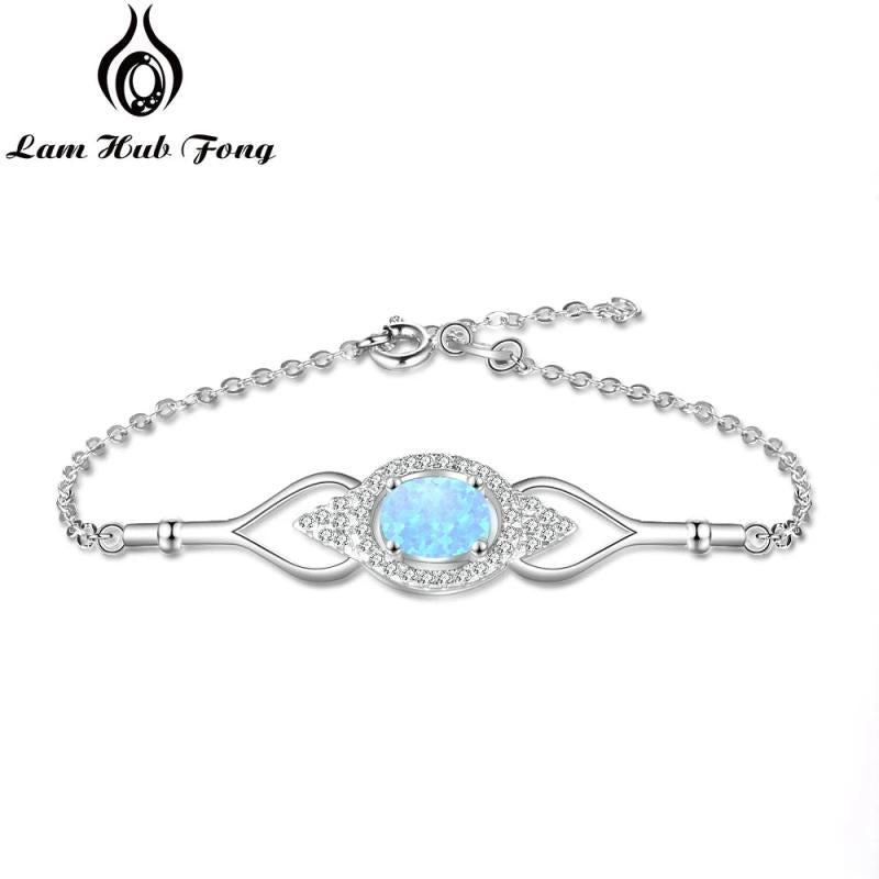 Opal Eye Charm Chain Bracelet for Women