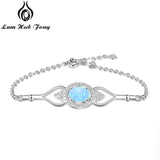 Opal Eye Charm Chain Bracelet for Women