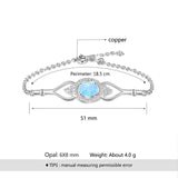 Opal Eye Charm Chain Bracelet for Women
