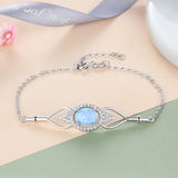 Opal Eye Charm Chain Bracelet for Women