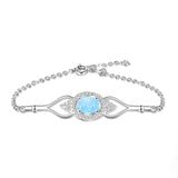 Opal Eye Charm Chain Bracelet for Women