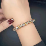 Stainless Steel Silver Annularity Bracelet for Women Girls