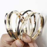 12 Pcs/Set Round Bangle Resin Metal Bracelet for Women
