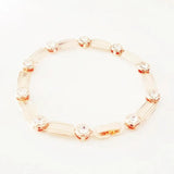 Rose 585 Cubic Zircon Wide Bracelet for Lady