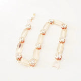 Rose 585 Cubic Zircon Wide Bracelet for Lady