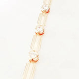Rose 585 Cubic Zircon Wide Bracelet for Lady