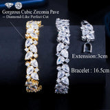 CWWZircons African CZ Dubai Plated Bracelet Women CB267