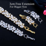 CWWZircons African CZ Dubai Plated Bracelet Women CB267