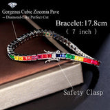 Pera Colorful CZ Silver Tennis Bracelet for Women
