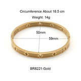 Stainless Steel Cross Bracelet 18K Plated Love Bangle for Women