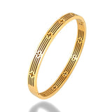 Stainless Steel Cross Bracelet 18K Plated Love Bangle for Women