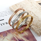 Stainless Steel Cross Bracelet 18K Plated Love Bangle for Women