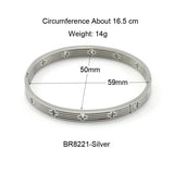 Stainless Steel Cross Bracelet 18K Plated Love Bangle for Women