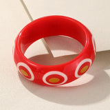 Vintage Colorful Resin Acrylic Cuff Bracelets For Women Bohemian Wide Bangles