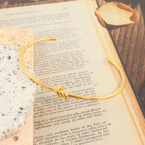 Stainless Steel Knot Cuff Bracelet for Women