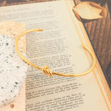 Stainless Steel Knot Cuff Bracelet for Women