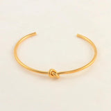 Stainless Steel Knot Cuff Bracelet for Women