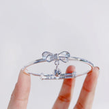 Bow Tie Bead Charm Bracelet Cuff Bangle Tibetan Silver Women's Jewelry SL104