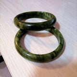 Chinese Southern Jade Hand Carved Wide Band Bracelet