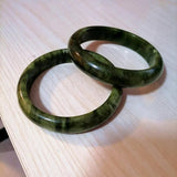 Chinese Southern Jade Hand Carved Wide Band Bracelet