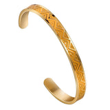 6mm Stainless Steel Evil Eye Cuff Bracelet for Women