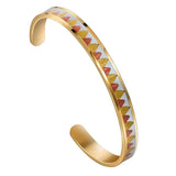 6mm Stainless Steel Evil Eye Cuff Bracelet for Women