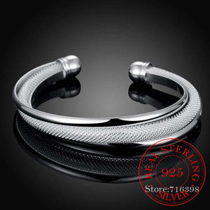 Silver Wedding Open Bracelet For Women Men Nick Jewelry Lover Birthday