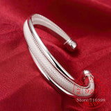 Silver Wedding Open Bracelet For Women Men Nick Jewelry Lover Birthday