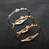 Hollow Star Crystal Bracelets Bangle - Party Jewelry Gift