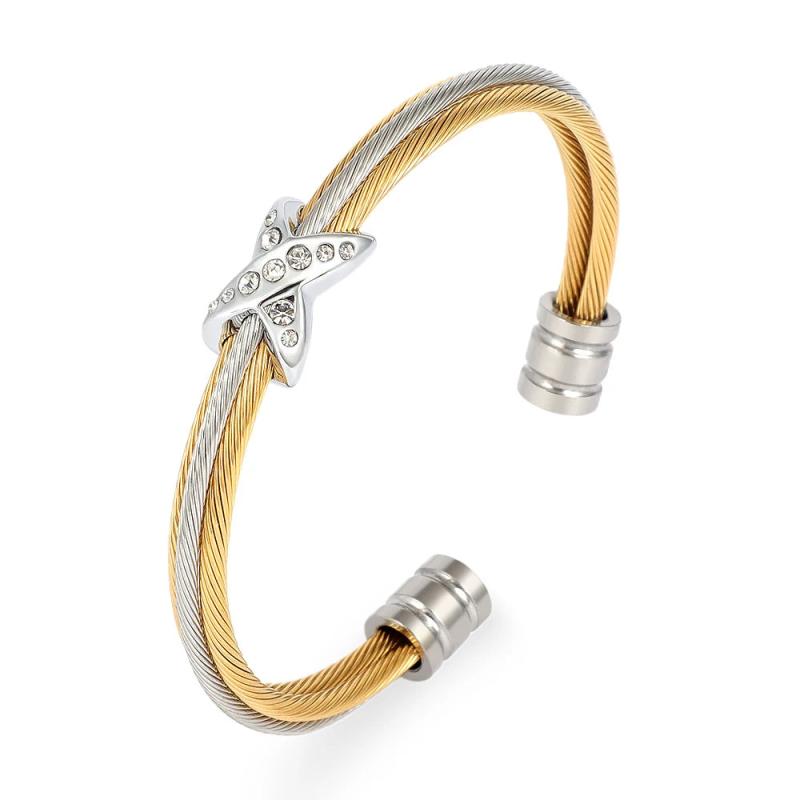 European Bangle Twisted Cable Wire Bracelet Antique Bangles