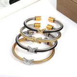 European Bangle Twisted Cable Wire Bracelet Antique Bangles