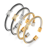European Bangle Twisted Cable Wire Bracelet Antique Bangles
