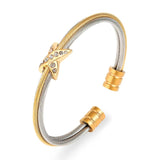 European Bangle Twisted Cable Wire Bracelet Antique Bangles