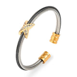 European Bangle Twisted Cable Wire Bracelet Antique Bangles