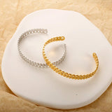 Adjustable Stainless Steel Ball Bangle for Men