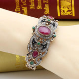Sunspicems Vintage Indian Bangle Women Charm Bracelet Antique Bohemia