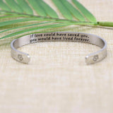 Stainless Steel Inspirational Crown Opening Bracelet Birthday Gift