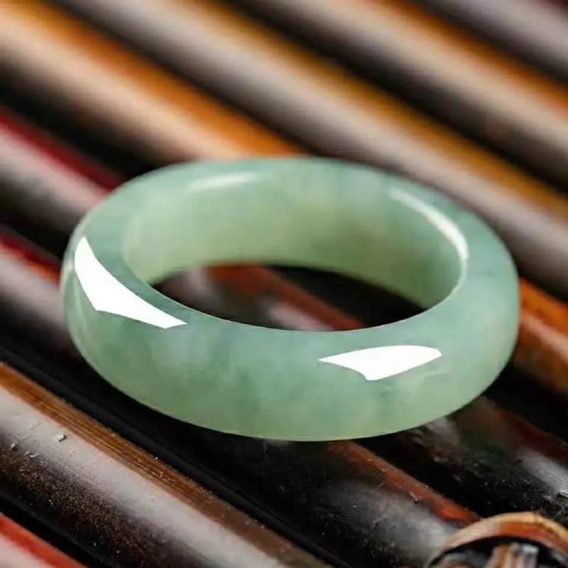 Burma Jade Ring Natural Stone Healing Jewelry Women Jadeite Accessories