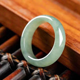 Burma Jade Ring Natural Stone Healing Jewelry Women Jadeite Accessories